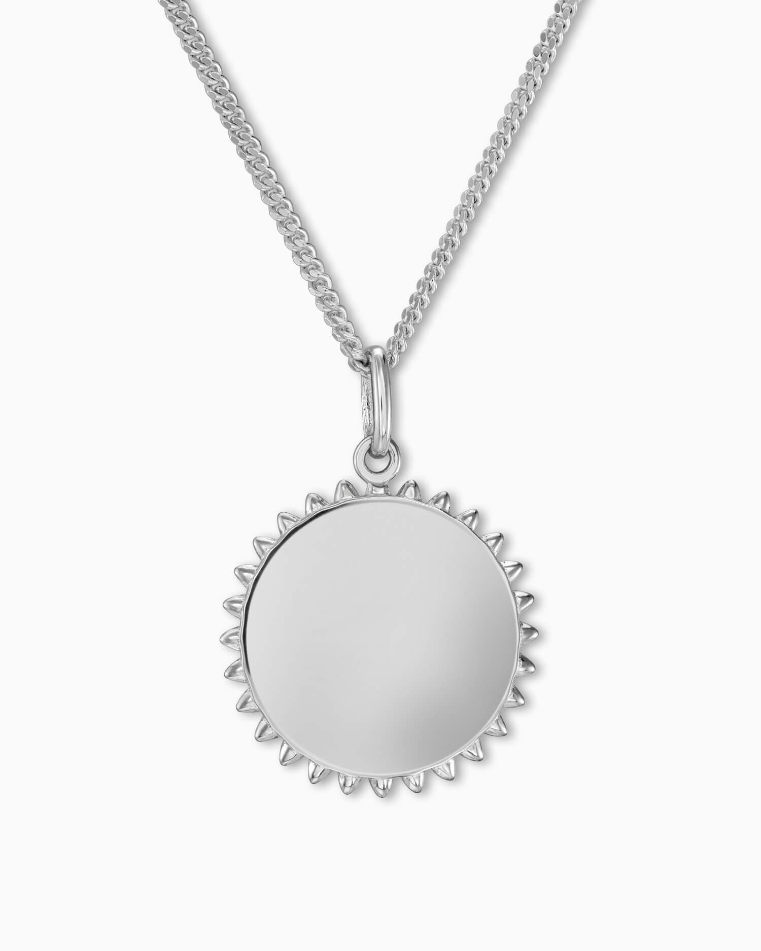Sun necklace engraving plate pendant