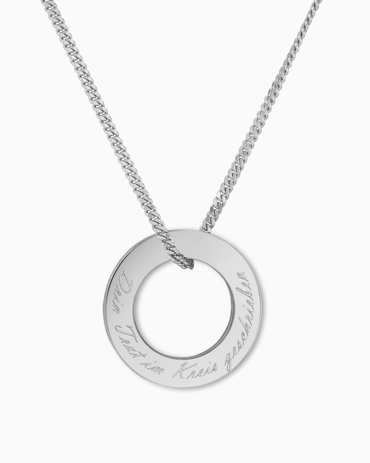 Ring Necklace Engraving plate Pendant