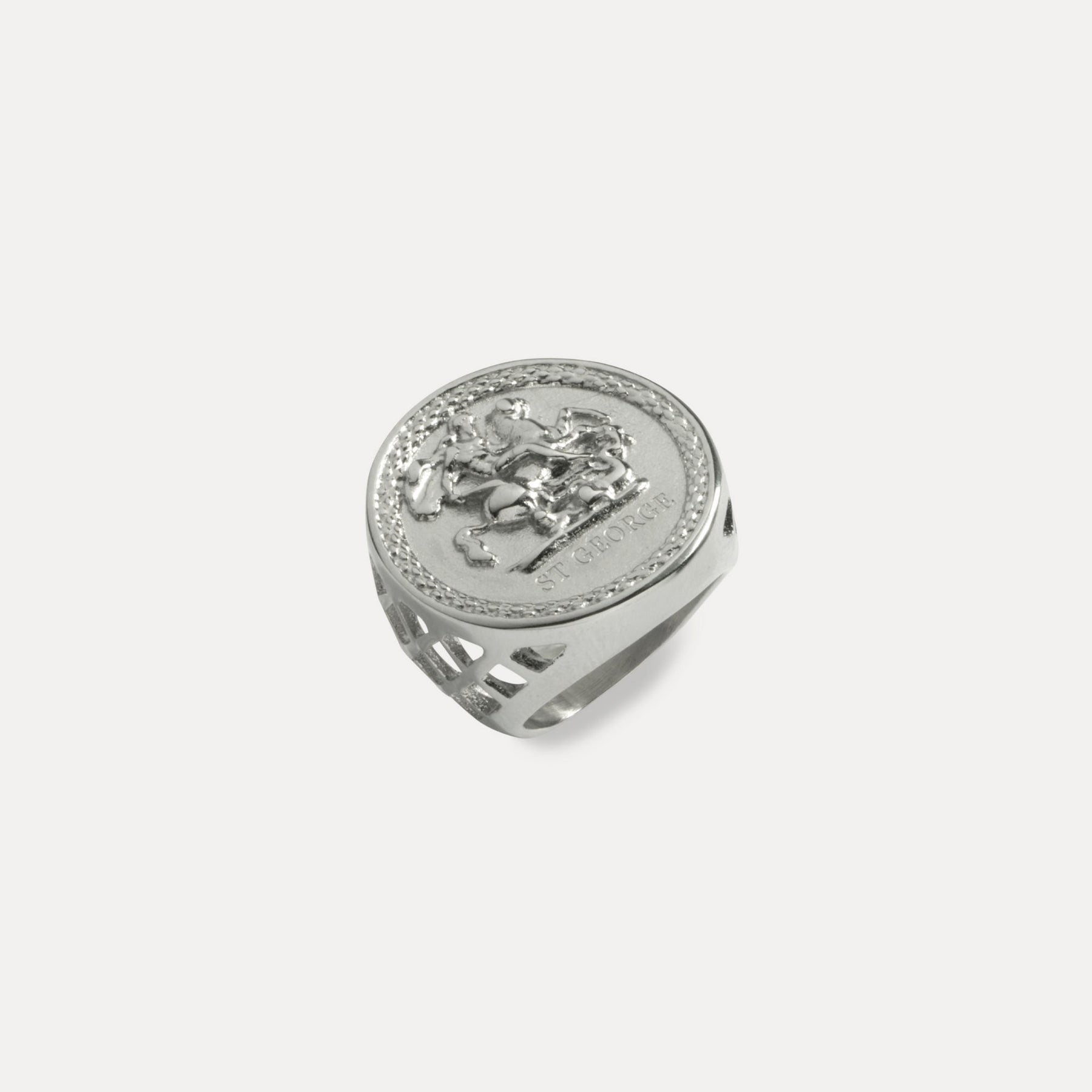 St George Sovereign Ring - Silver