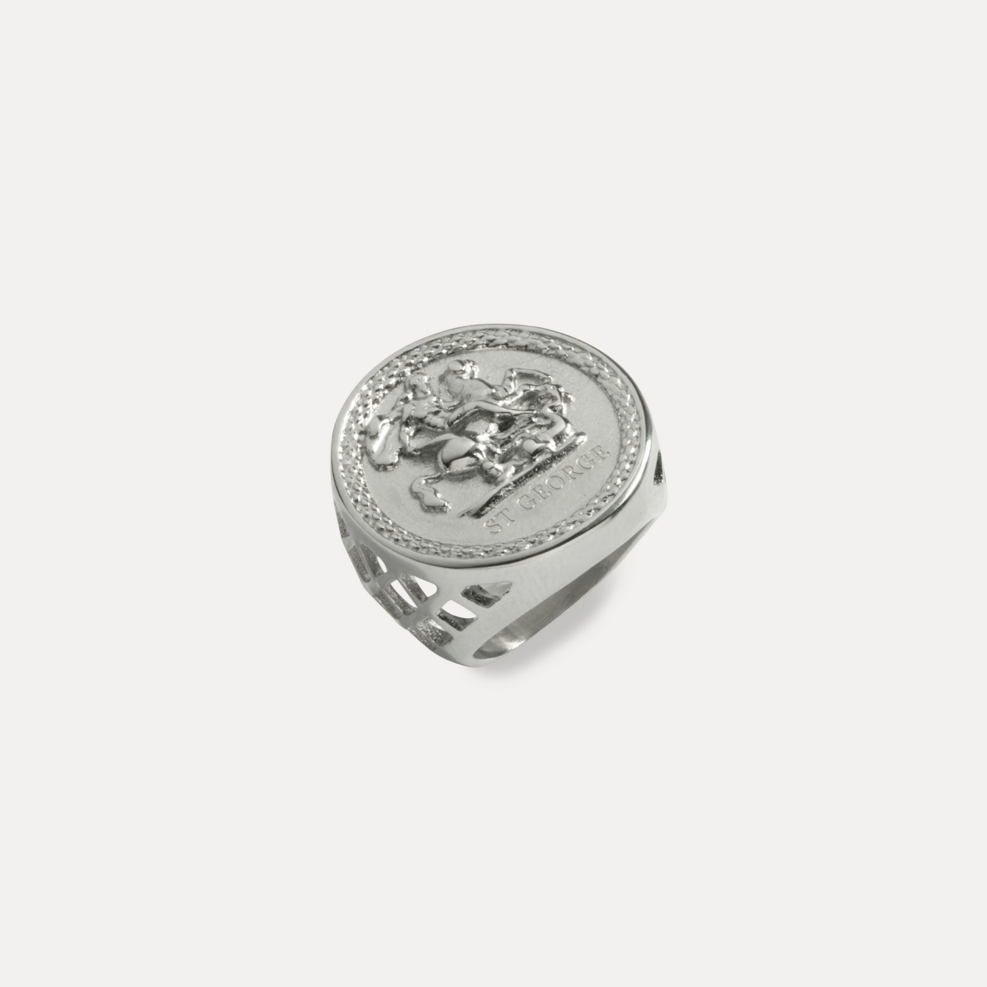 St George Sovereign Ring - Silver