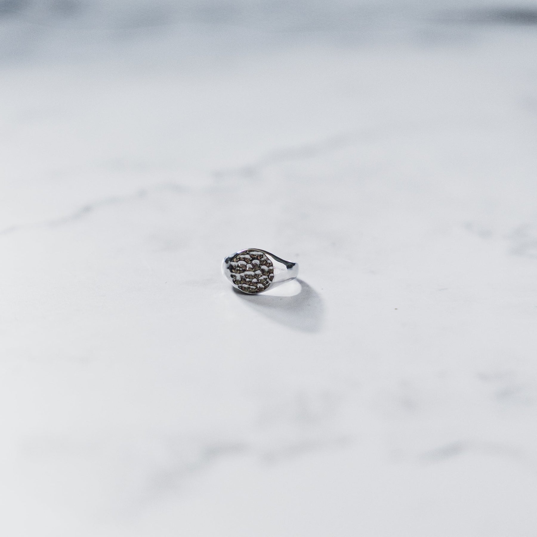 Hammered Signet - Silver