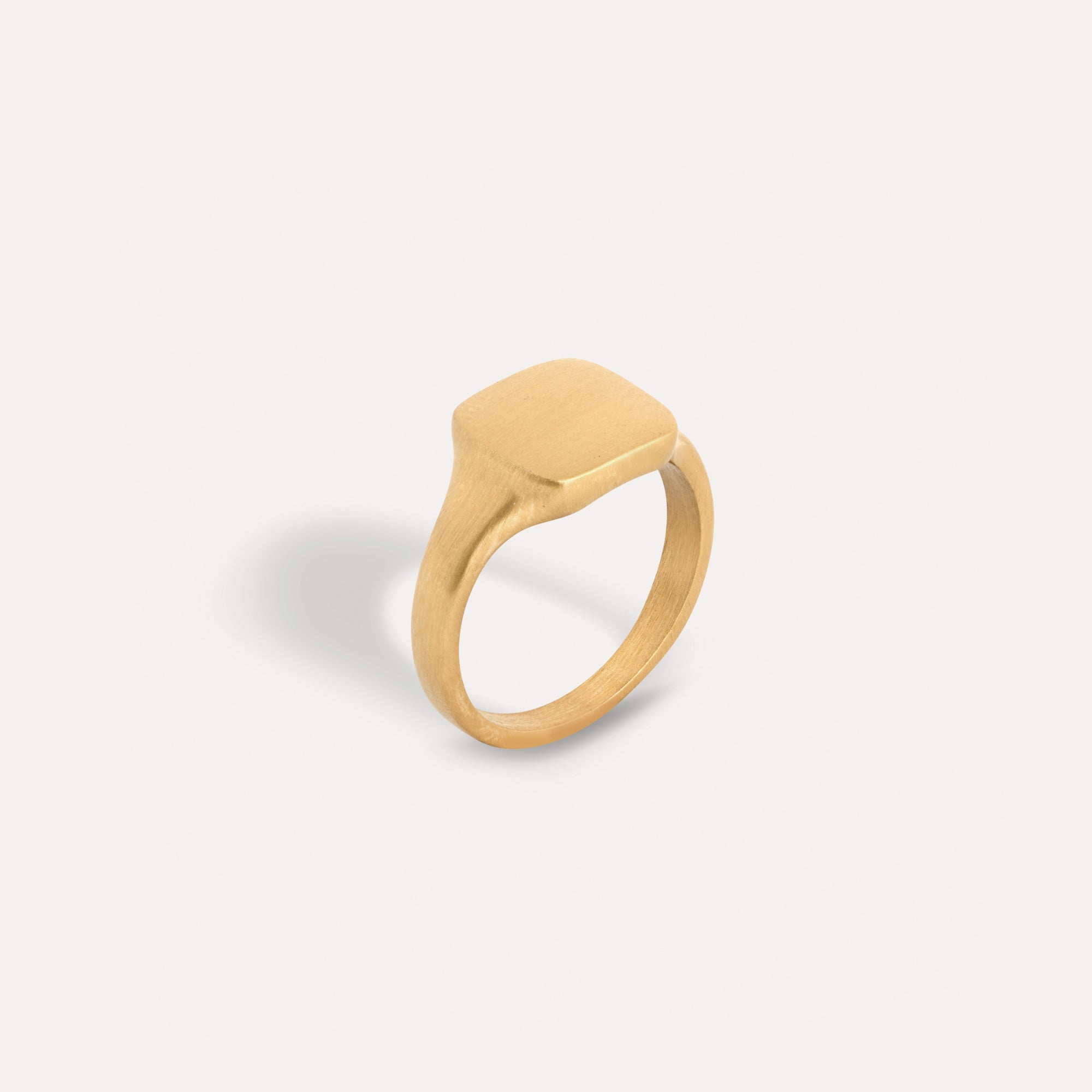 Matte Square Signet - Gold