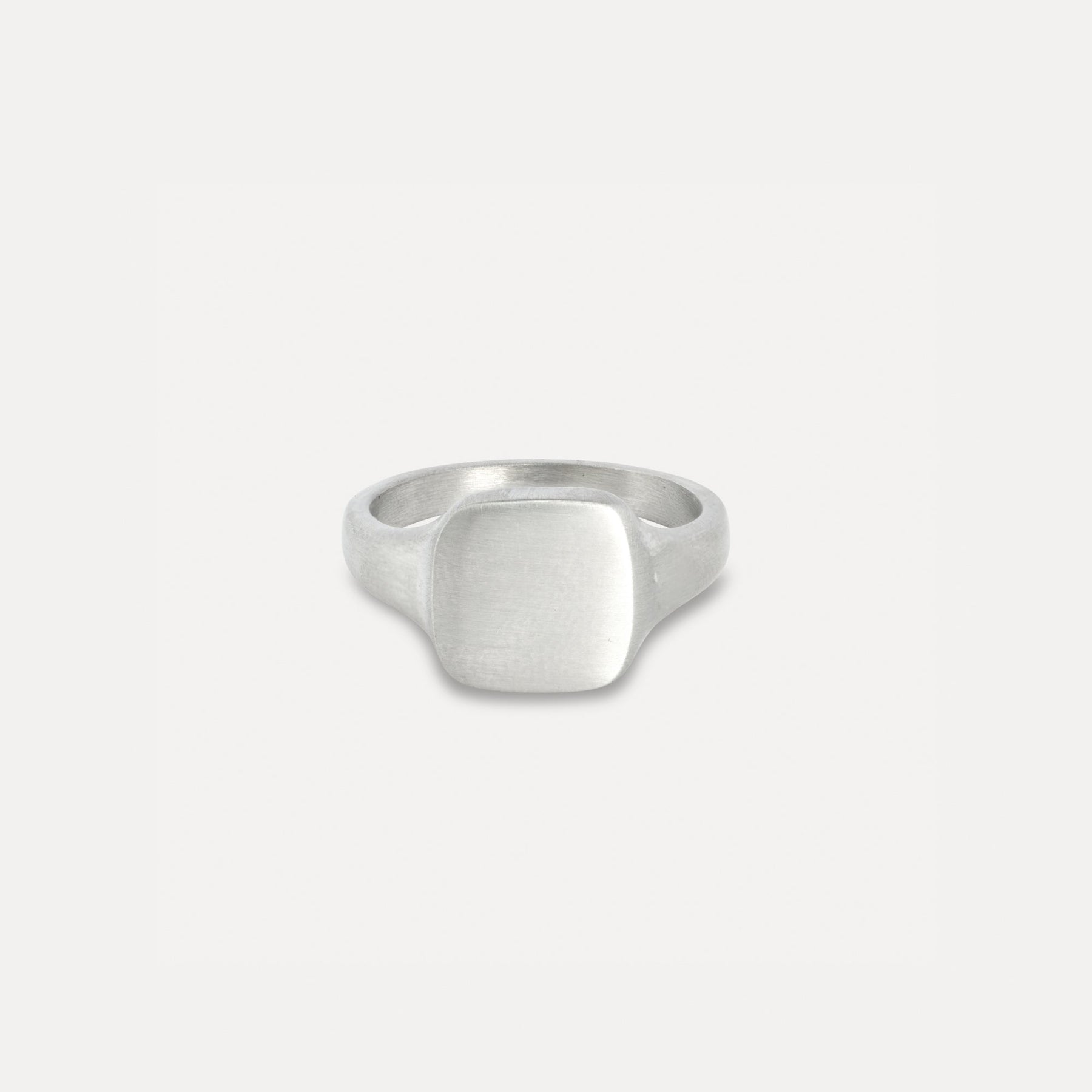 Matte Square Signet - Silver