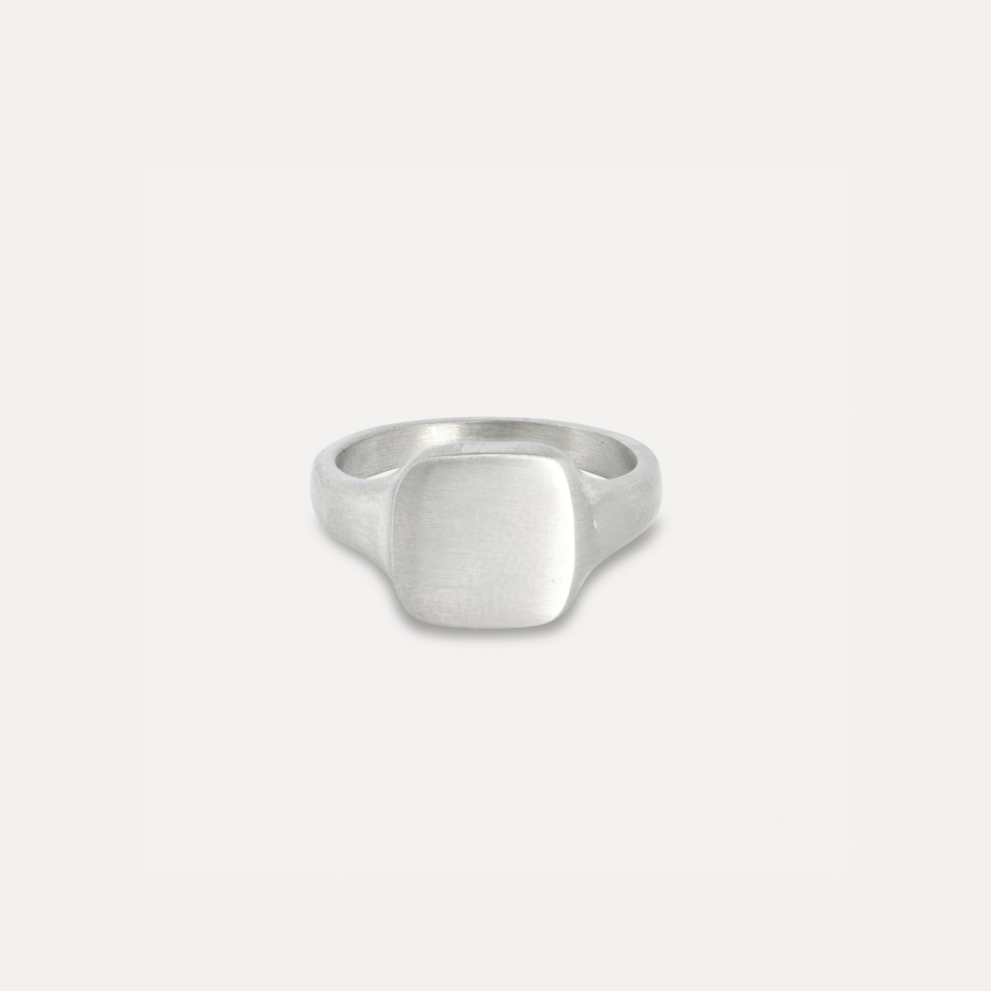 Matte Square Signet - Silver