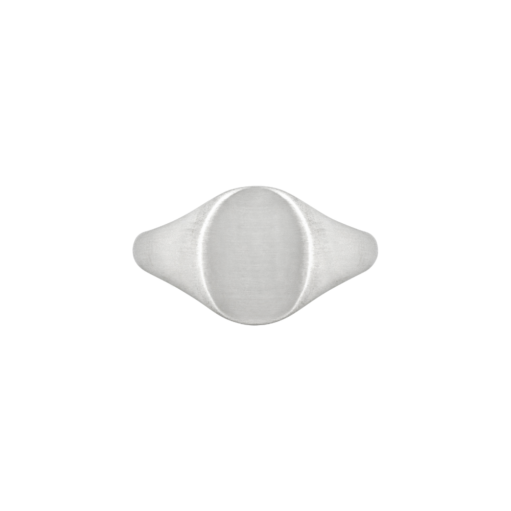 Matte Signet Ring - Silver