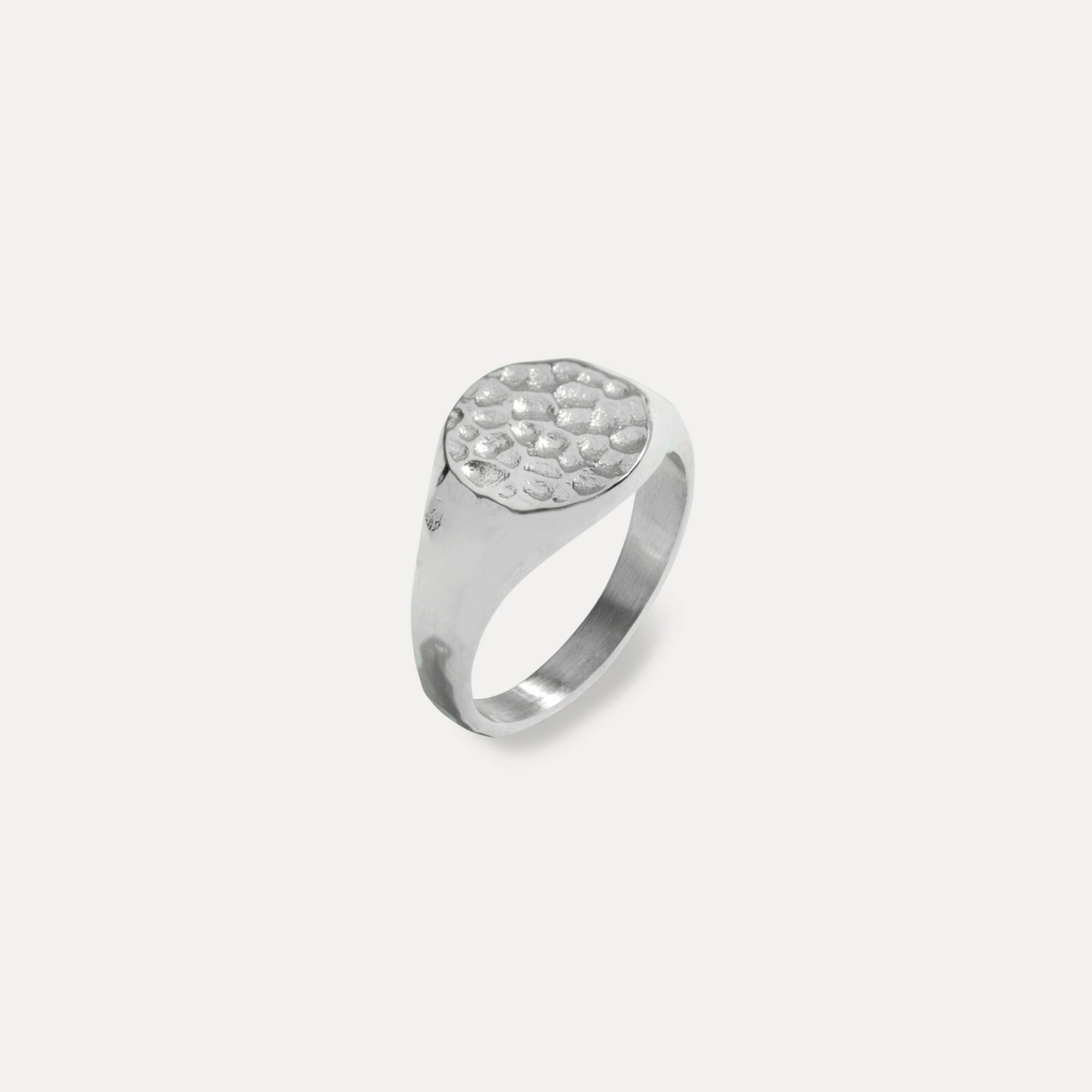 Hammered Signet - Silver