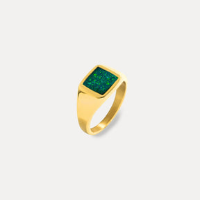 Square Opal Ring - Gold