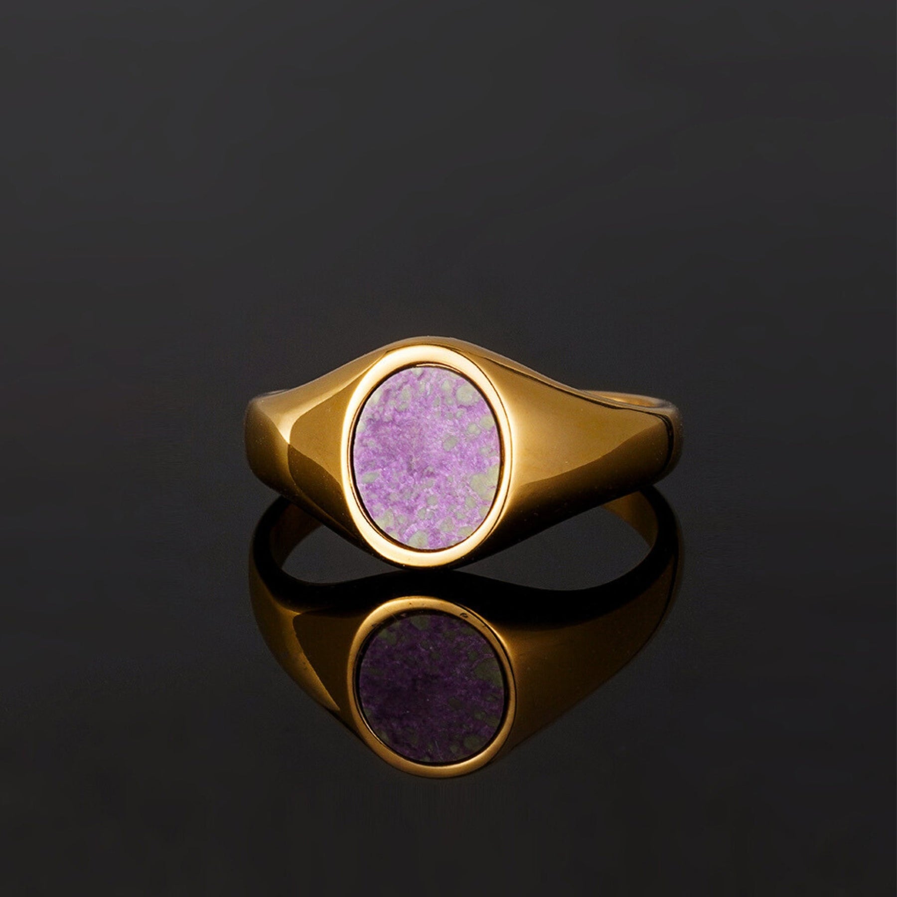 Purple Sugilite Ring - Gold