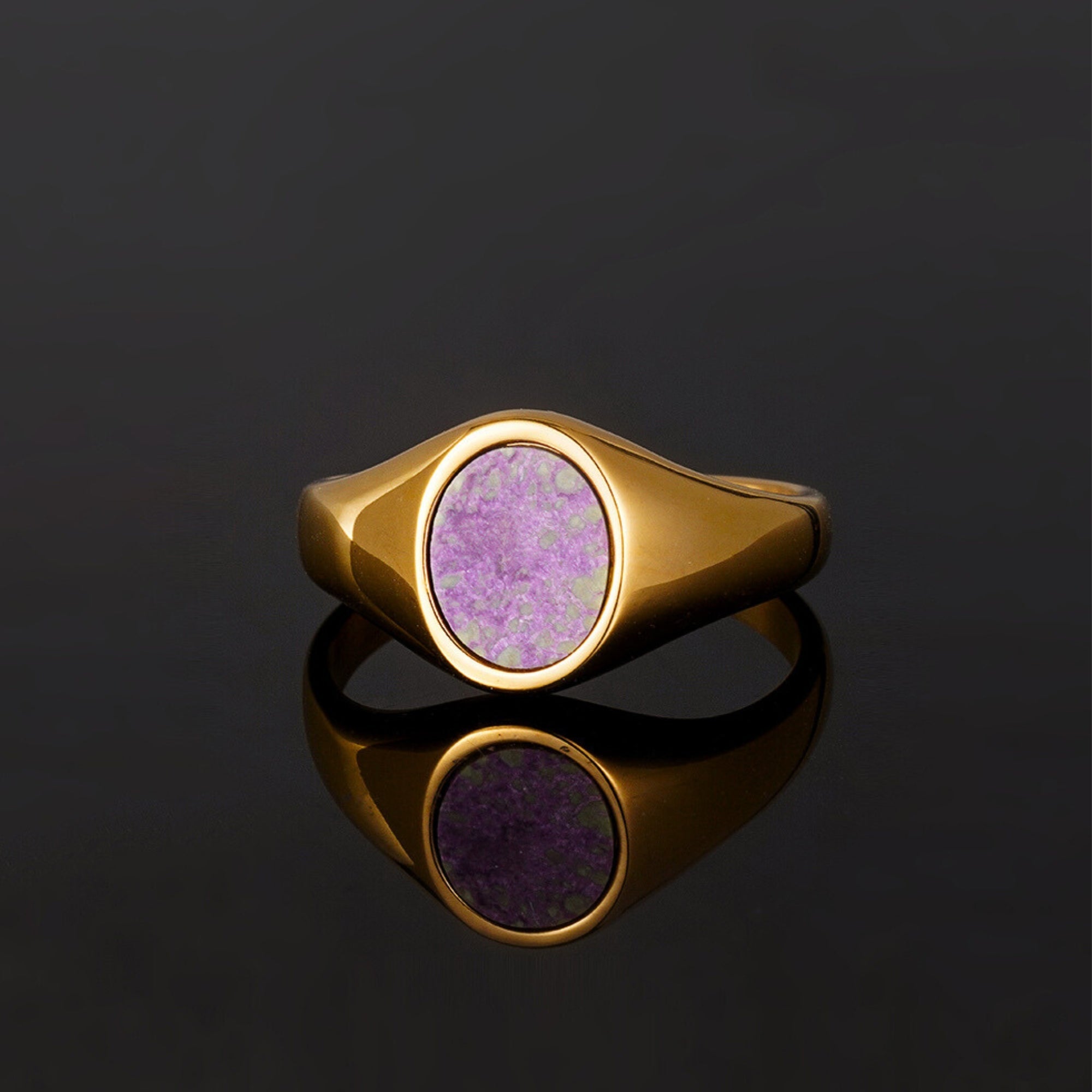 Purple Sugilite Ring - Gold