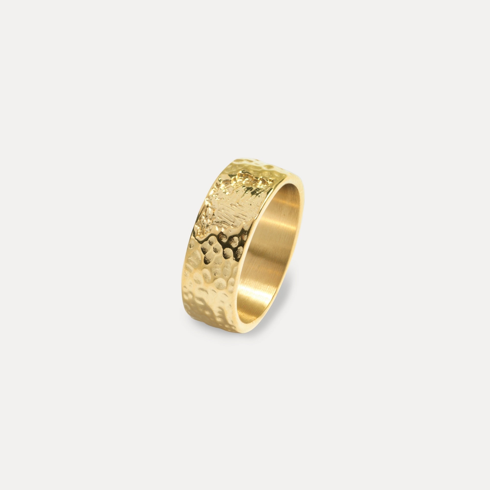 Chunky Hammered Band - Gold