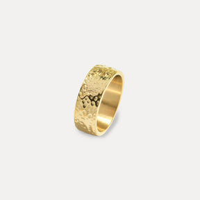 Chunky Hammered Band - Gold