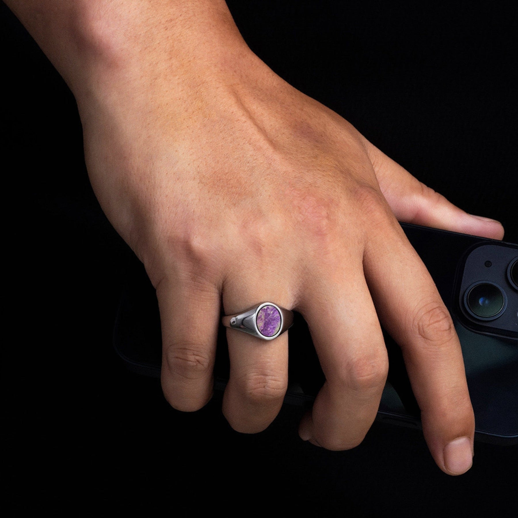 Purple Sugilite Ring - Silver