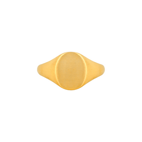 Matte Signet Ring - Gold