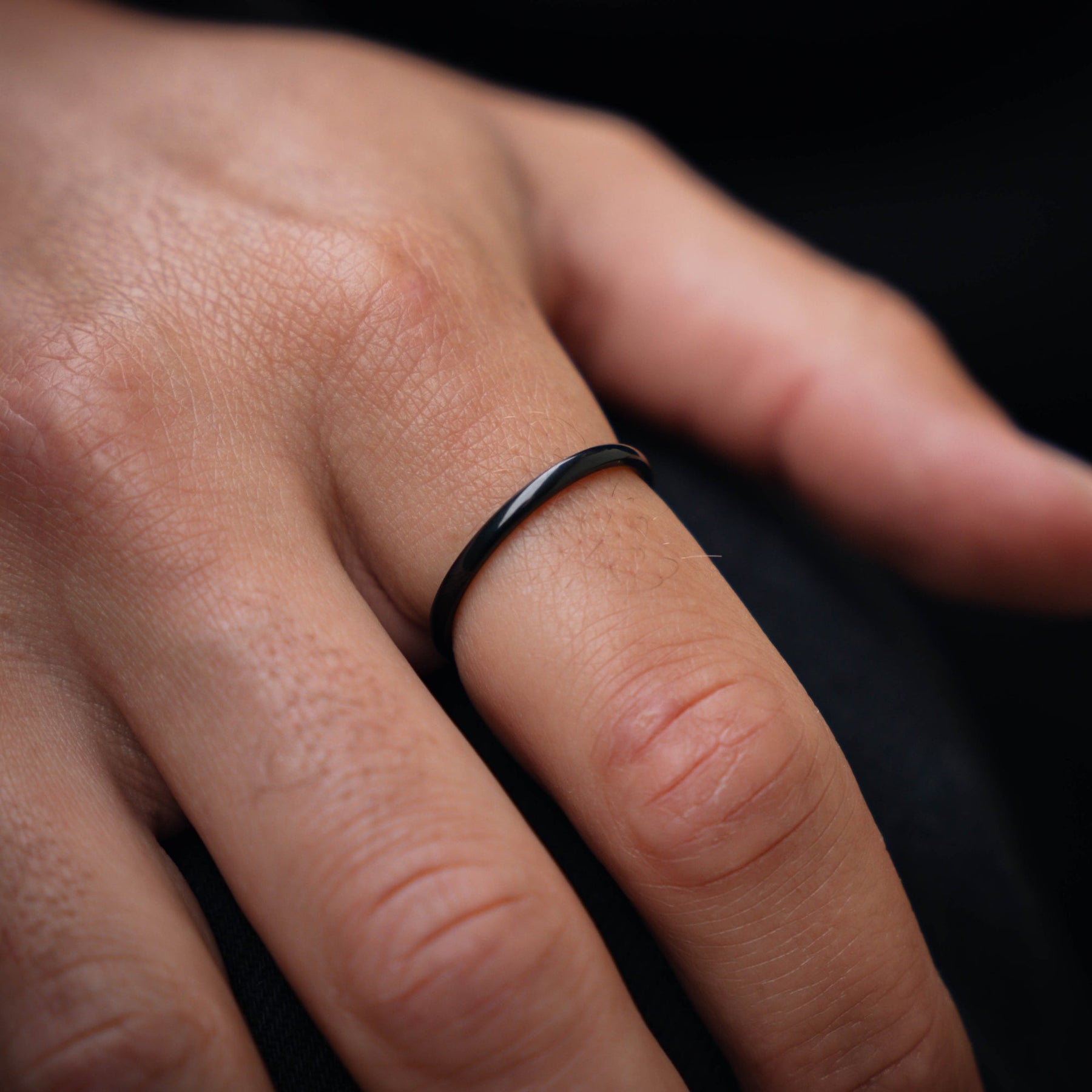 Micro Band Ring - Black