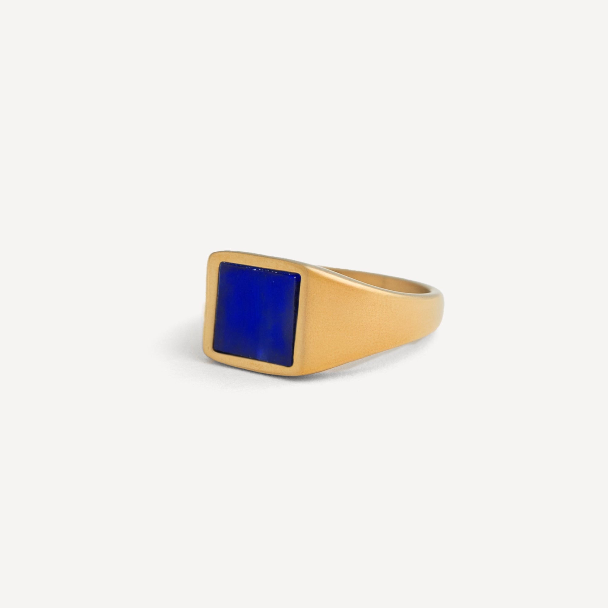 Square Lapis Ring - Gold