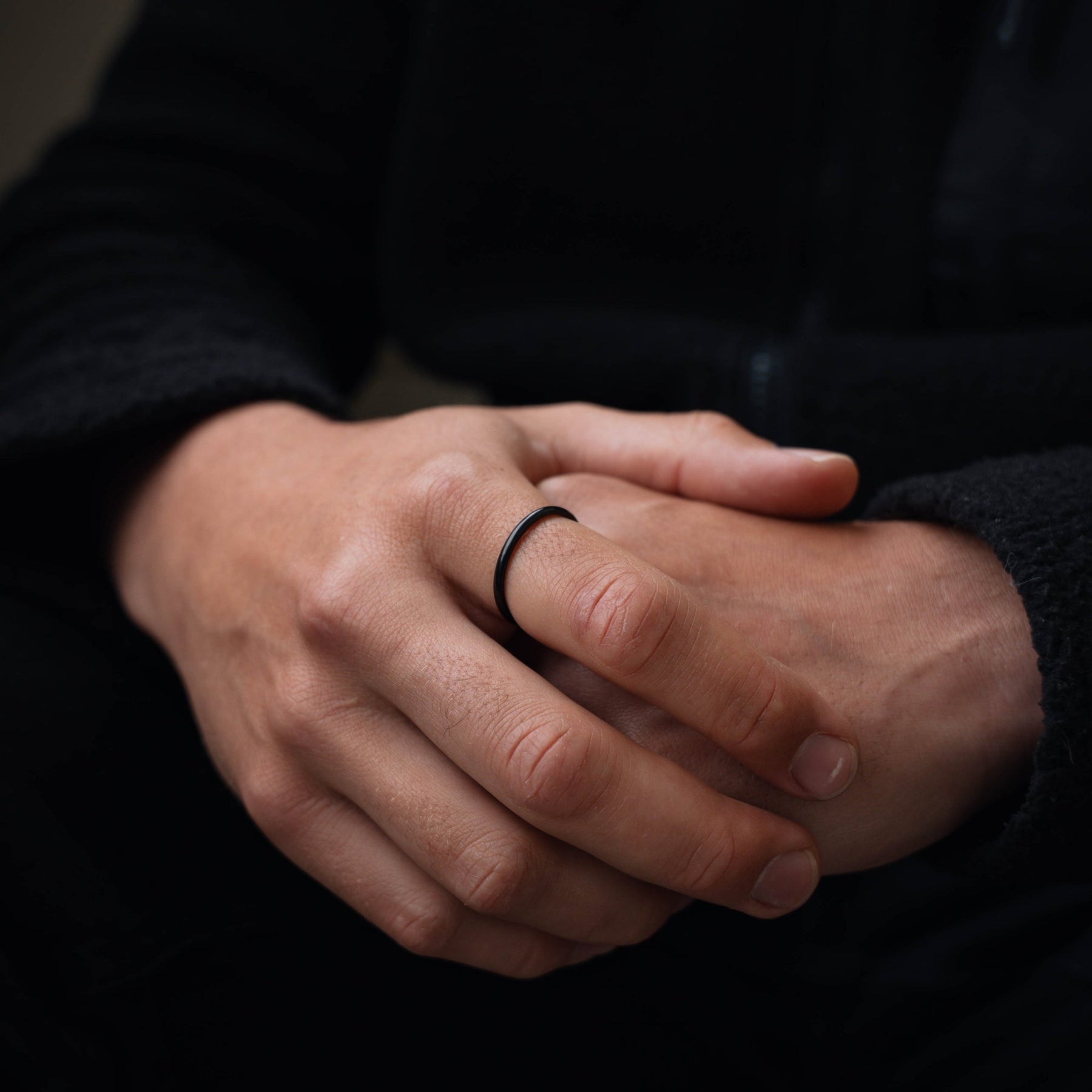 Micro Band Ring - Black