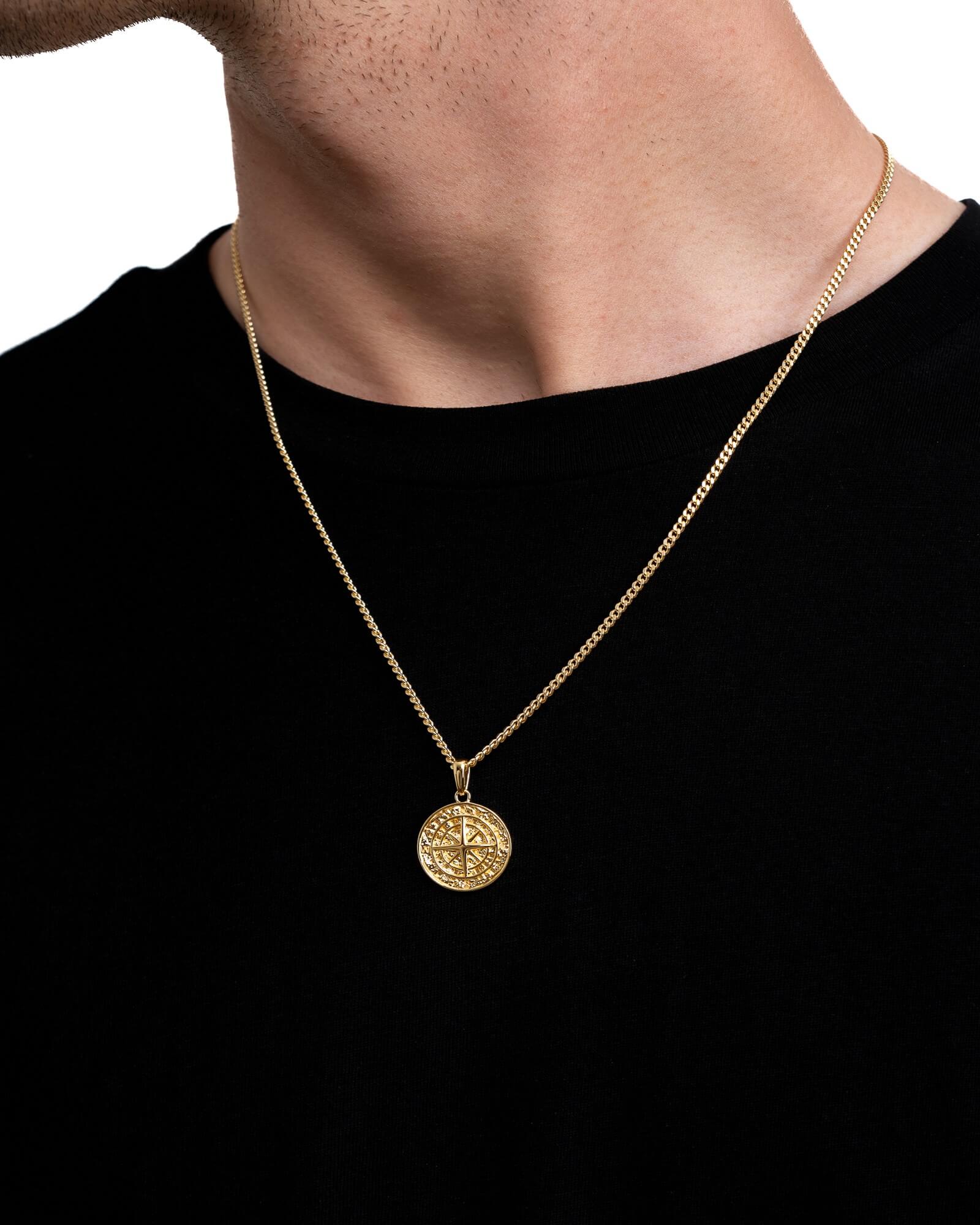 Compass necklace engraving plate