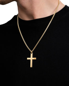 Cross necklace engraving plate pendant Polished