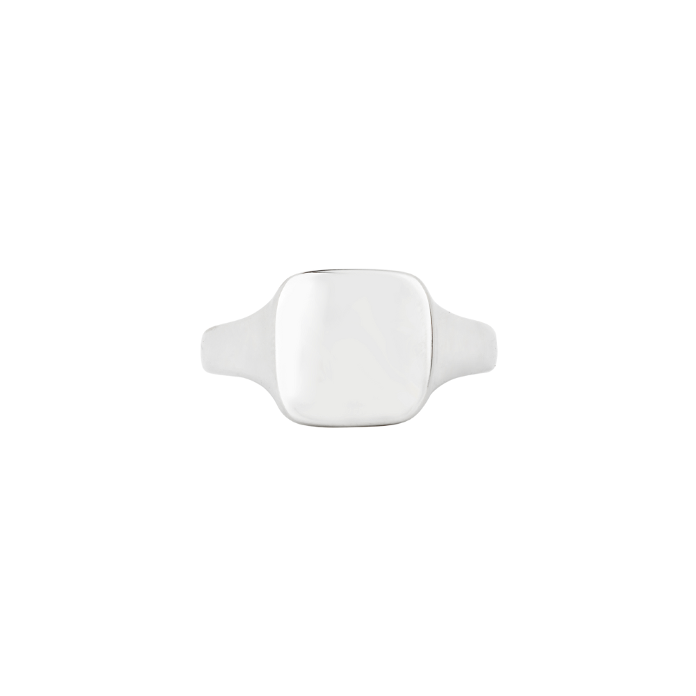 Smooth Square Signet - Silver