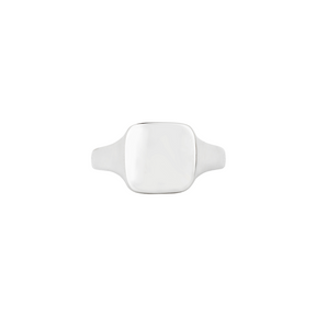 Smooth Square Signet - Silver