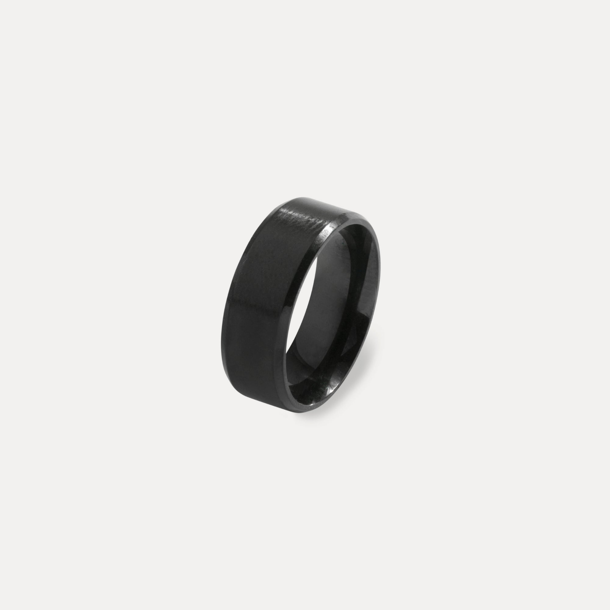 Mens Band Ring - Black