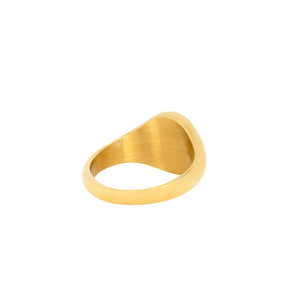 Natural Pine Signet Ring - Gold