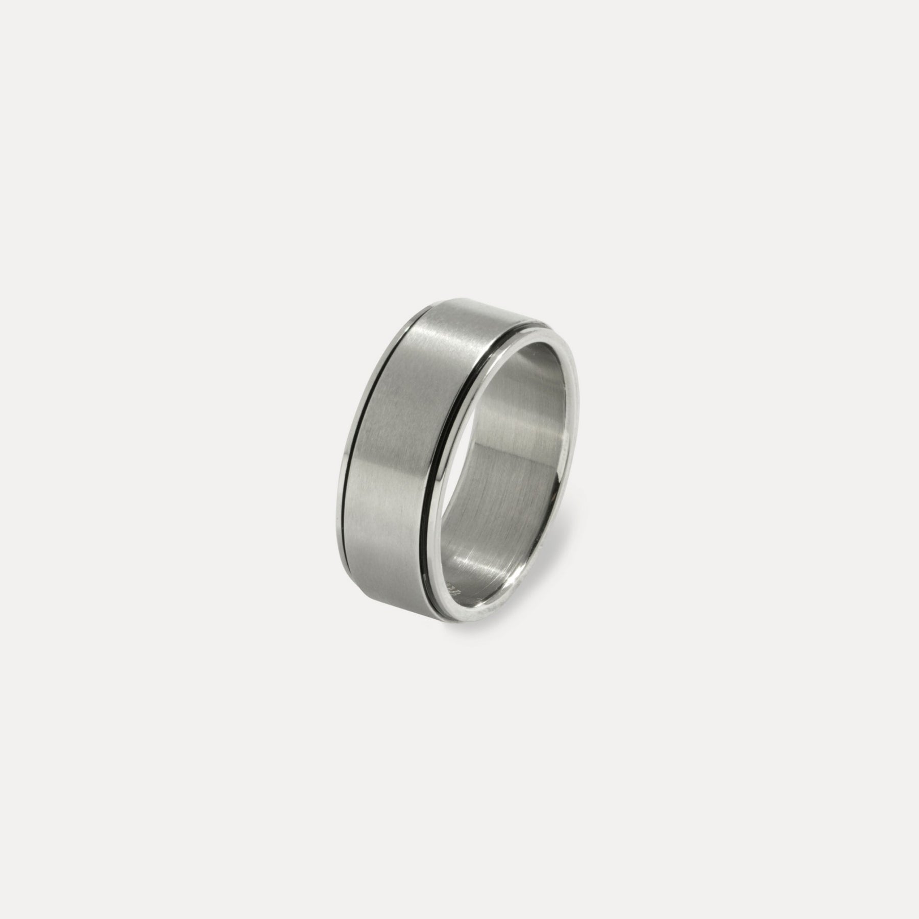 Slate Band Ring - Silver