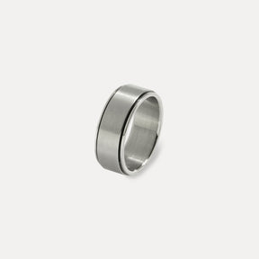 Slate Band Ring - Silver