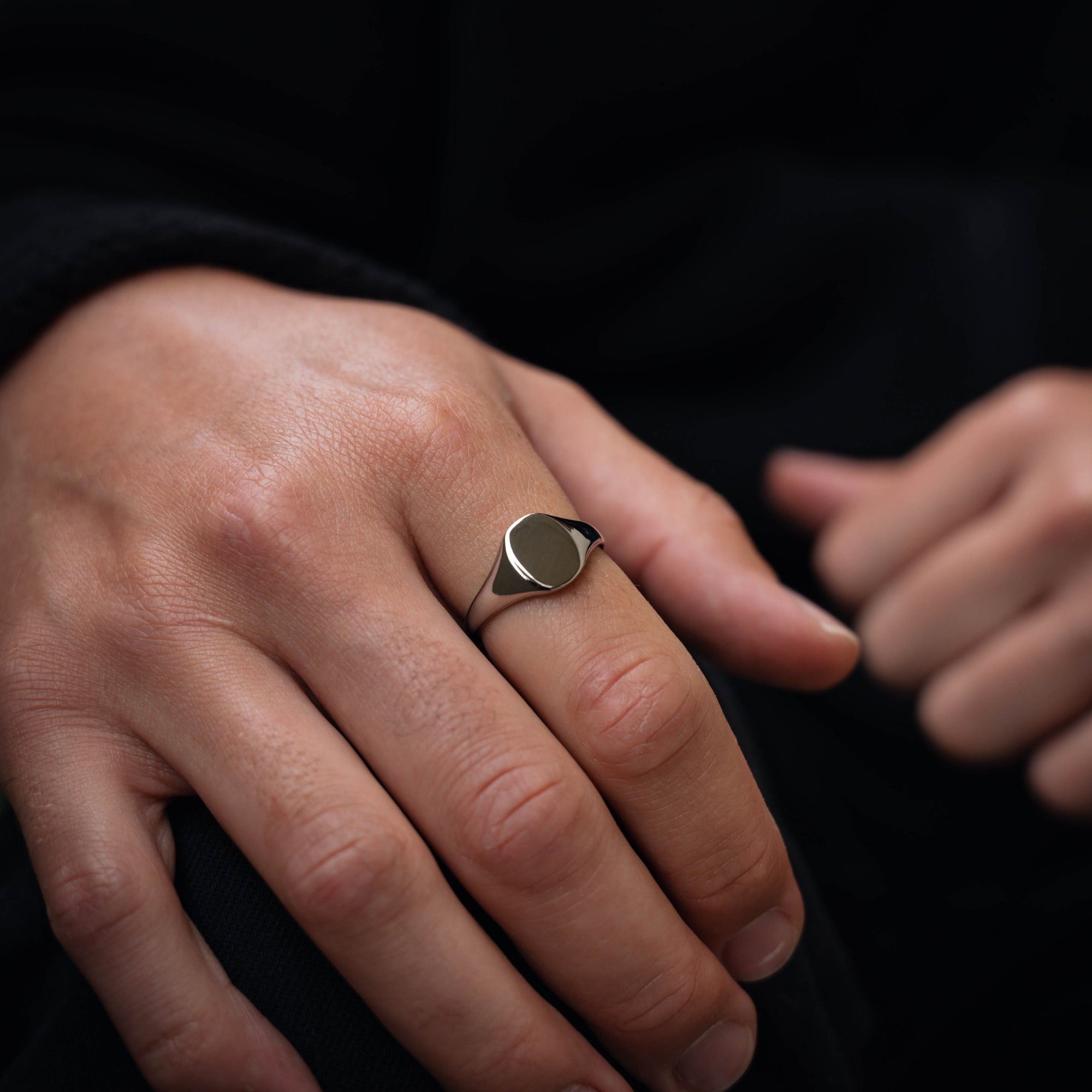 Smooth Signet Ring - Silver