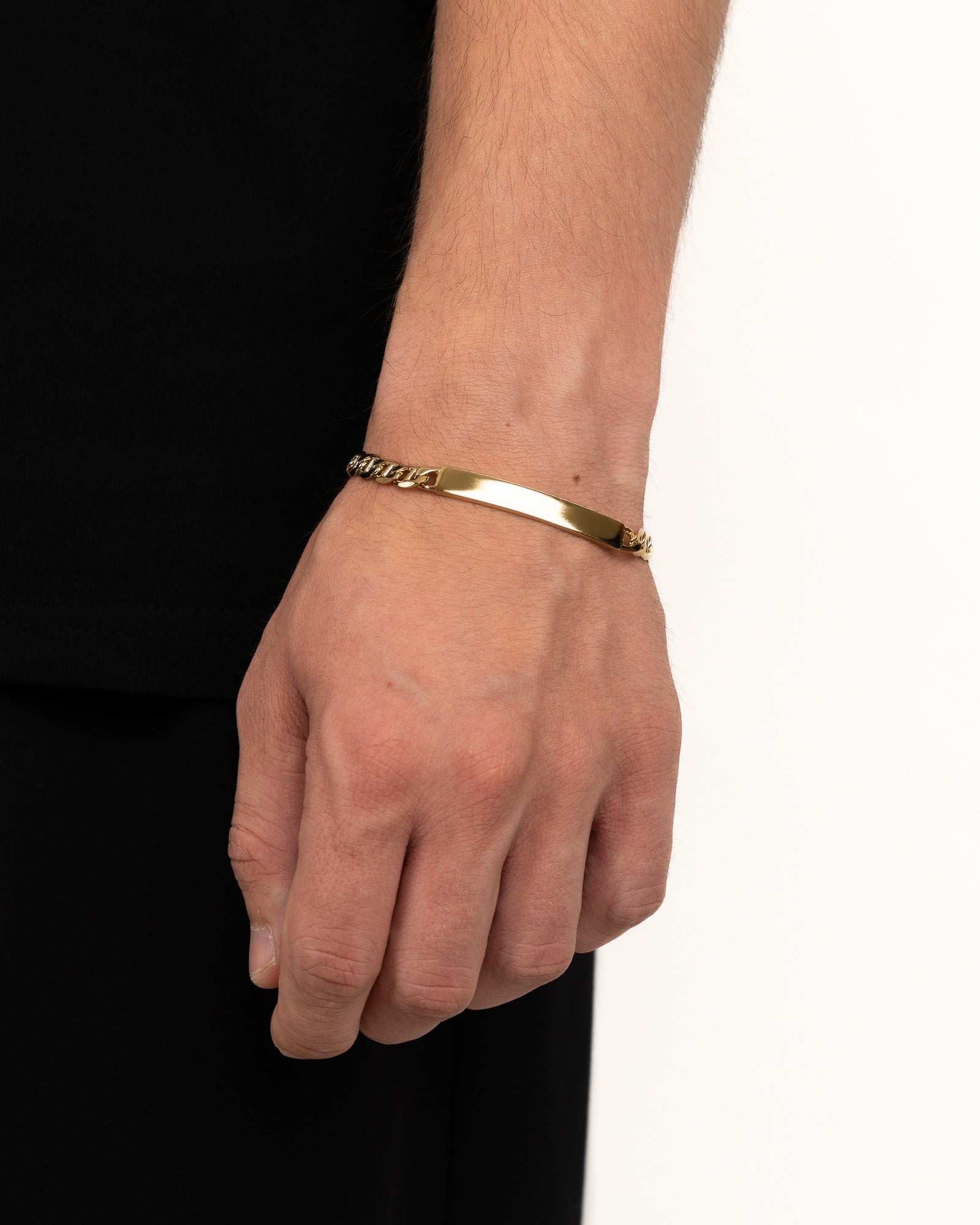 Engraving bracelet Engraving plate Tiger's eye ID bracelet