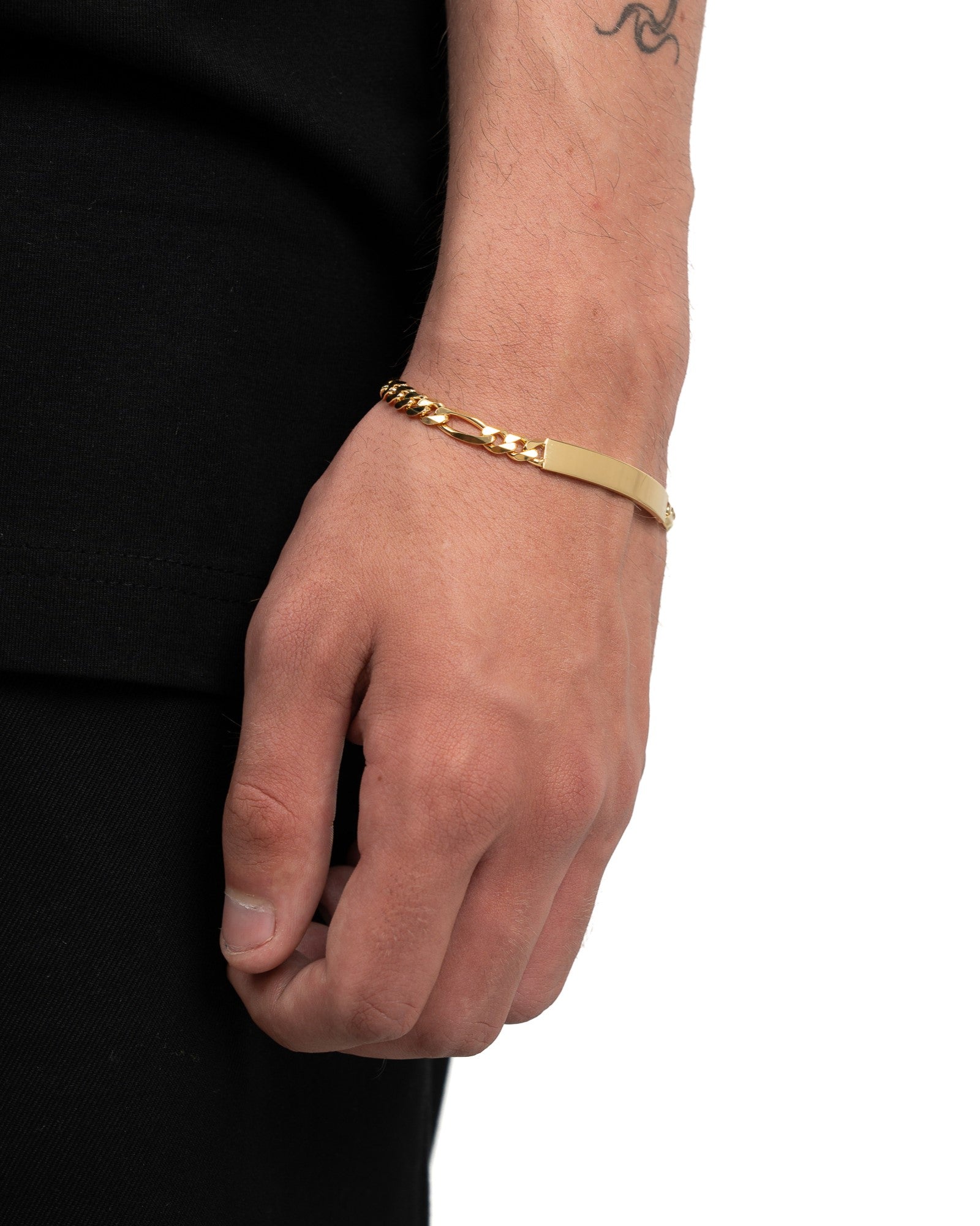 Engraving bracelet Engraving plate Figaro ID bracelet