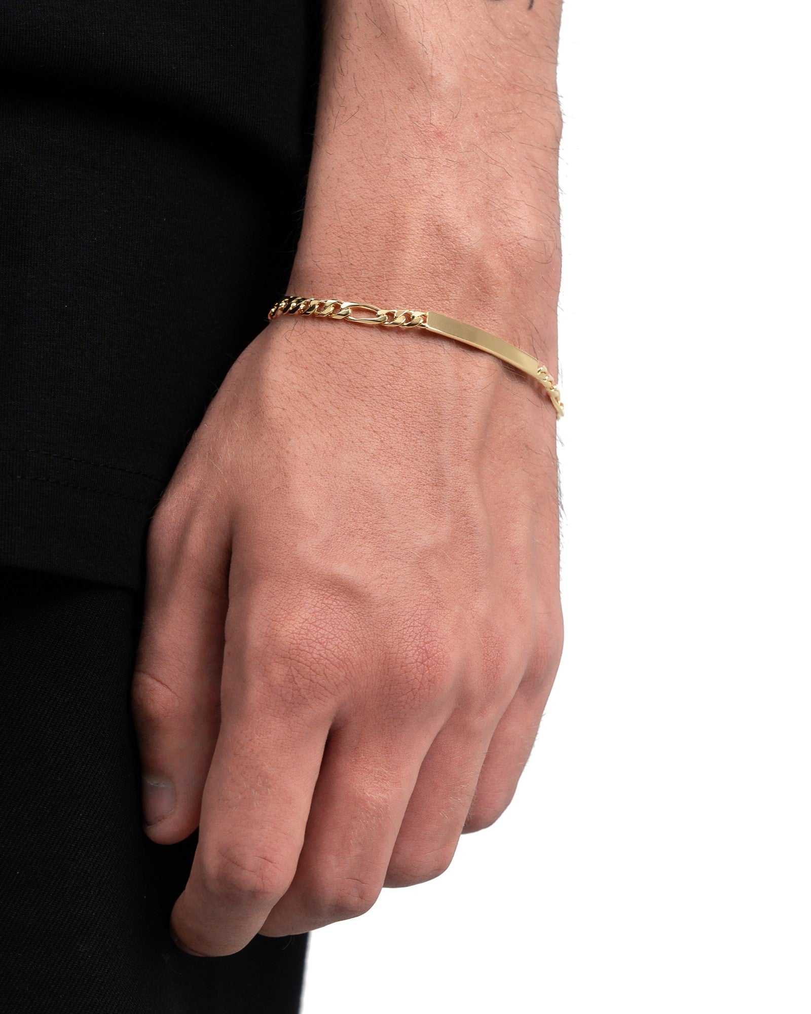 Engraving bracelet Engraving plate Figaro ID bracelet