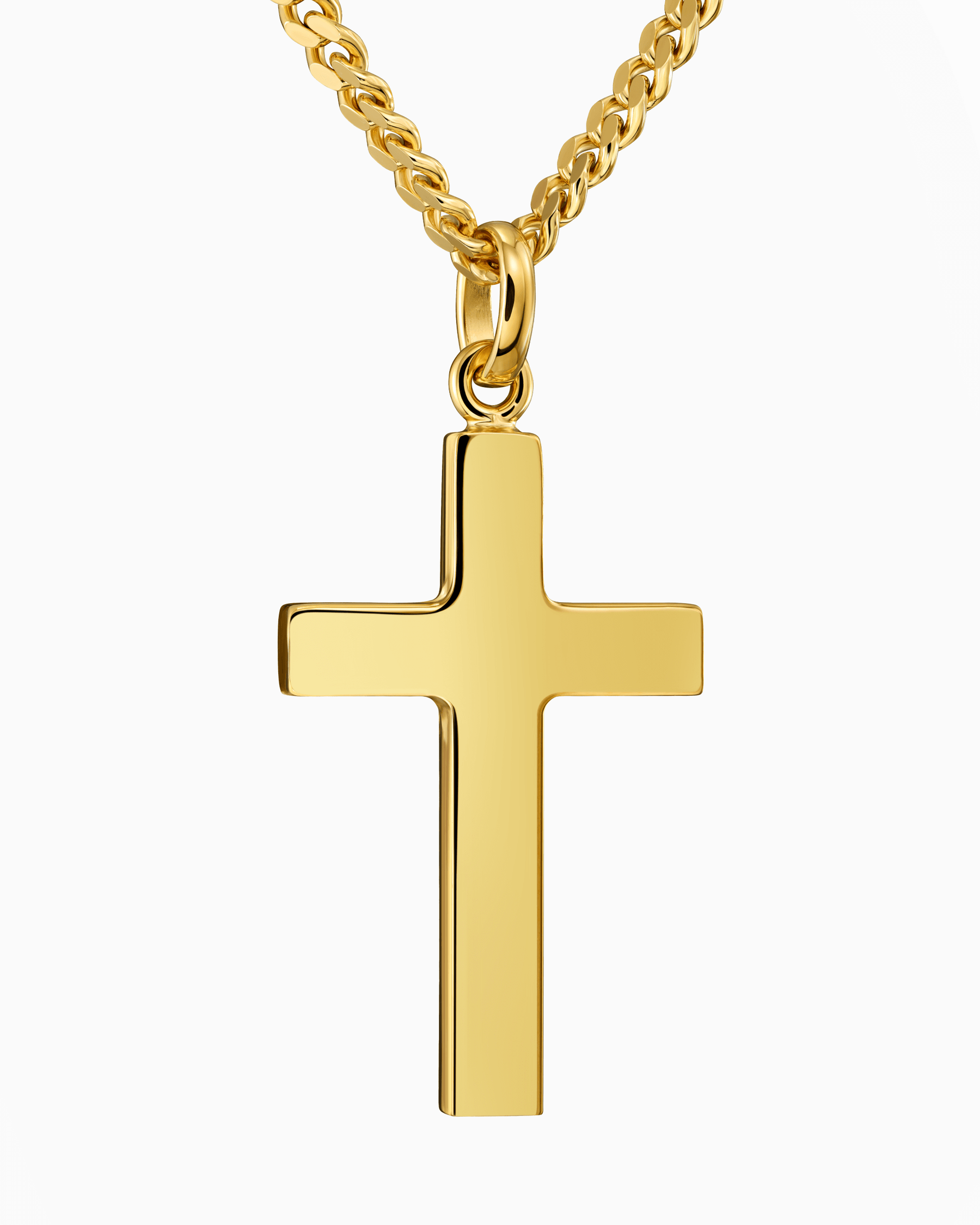 Cross necklace engraving plate pendant Polished