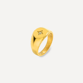 North Star Signet Ring - Gold
