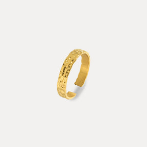 Hammered Band Ring - Gold