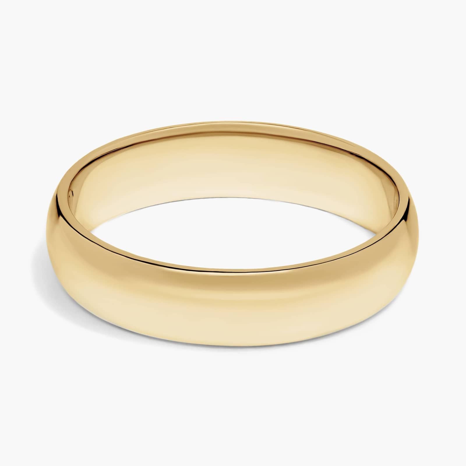 Mid-weight Comfort Fit Wedding Ring in 14k Yellow Gold (5mm)