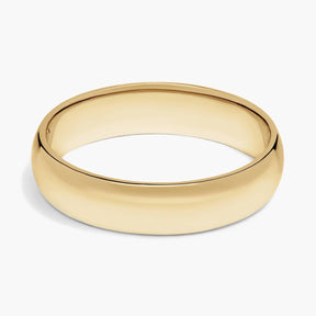 Mid-weight Comfort Fit Wedding Ring in 14k Yellow Gold (5mm)