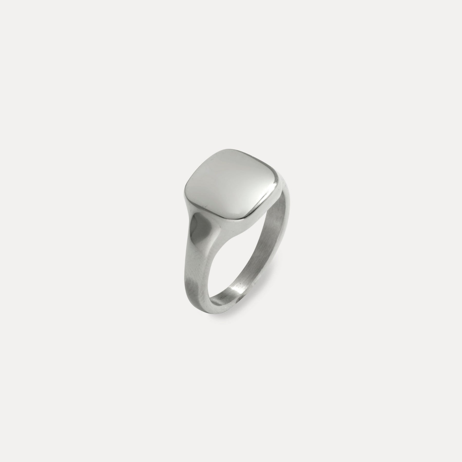 Smooth Square Signet - Silver
