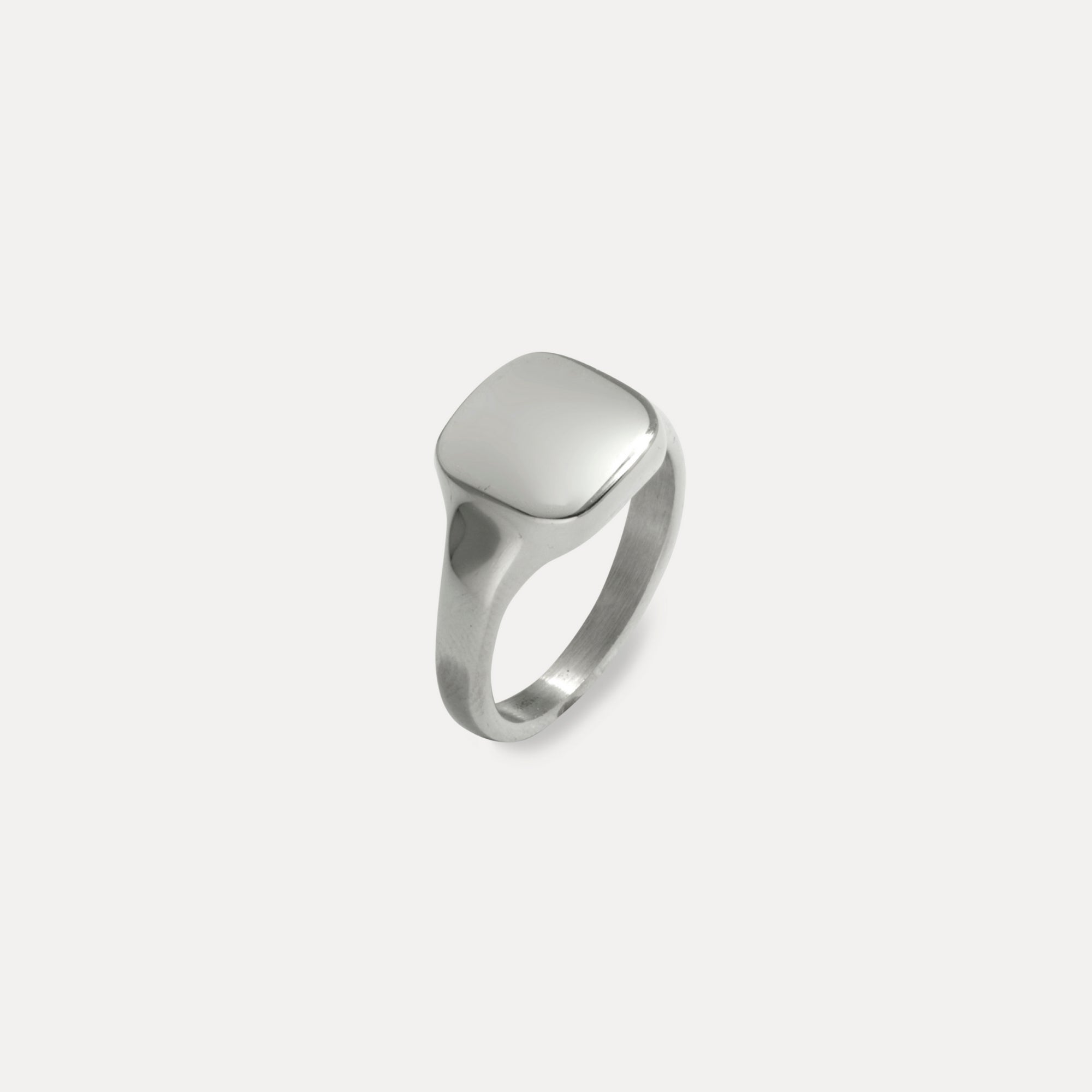 Smooth Square Signet - Silver