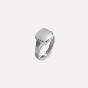 Smooth Square Signet - Silver