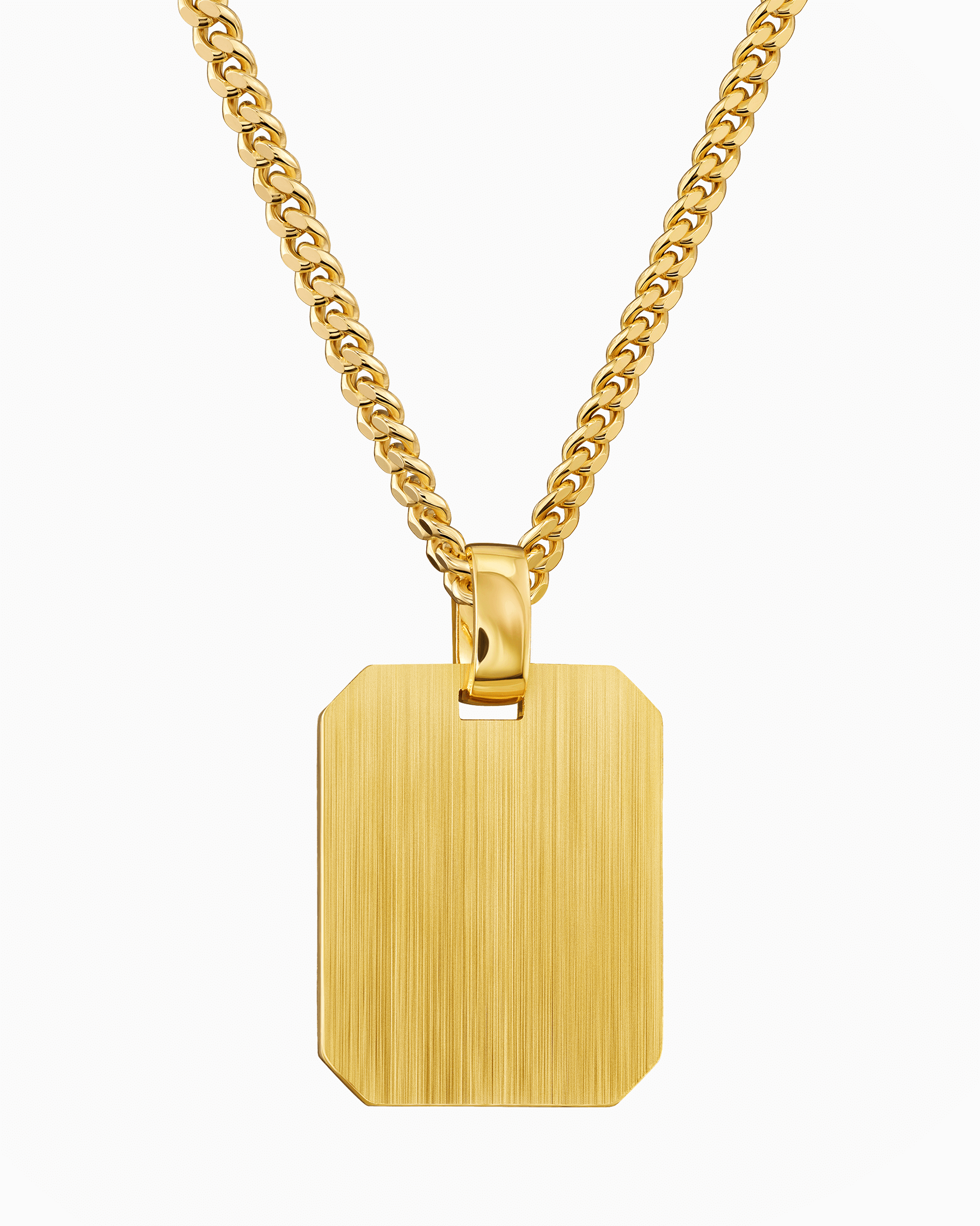 Engraving plates necklace pendant octagon