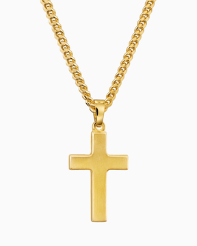 Cross necklace engraving plate pendant frosted