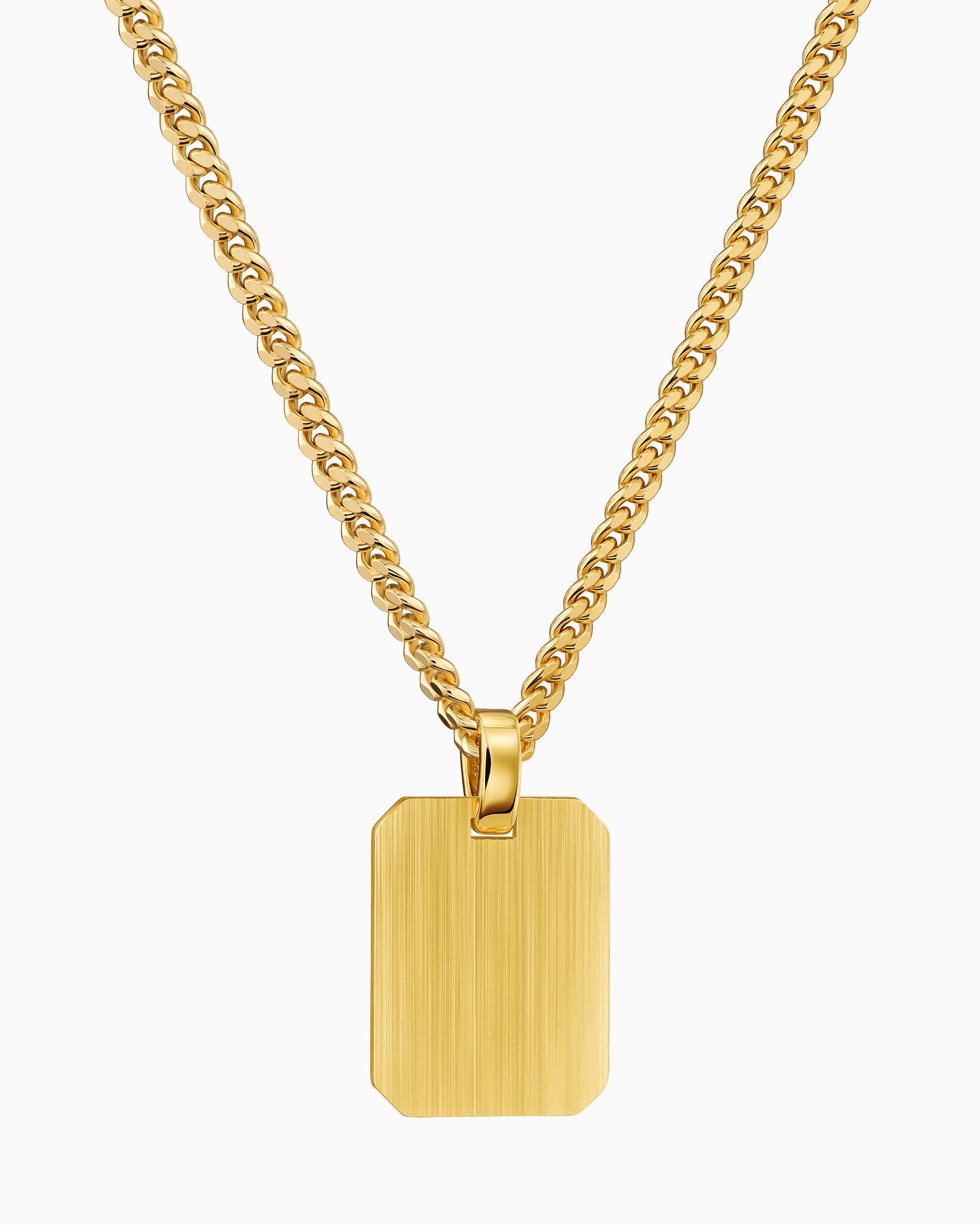 Engraving plates necklace pendant octagon