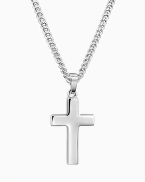 Cross necklace engraving plate pendant Polished