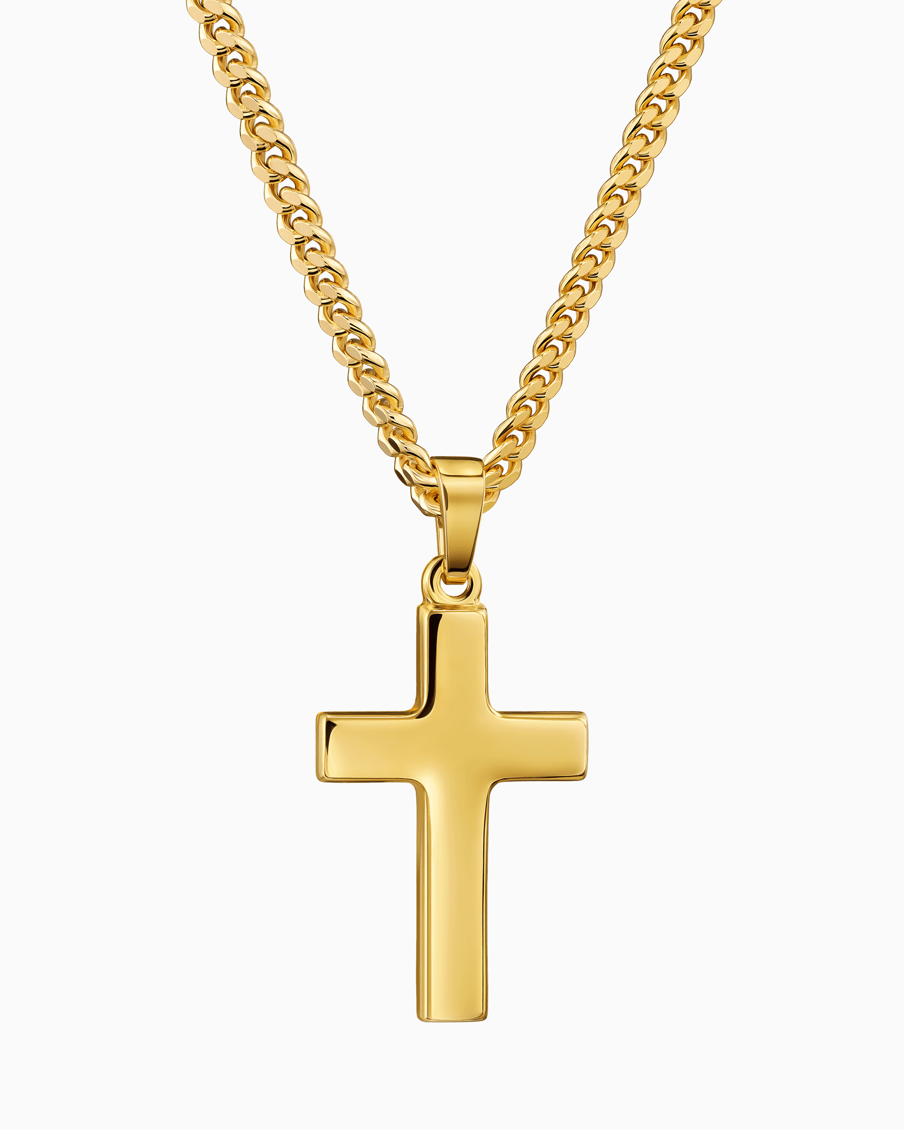 Cross necklace engraving plate pendant Polished