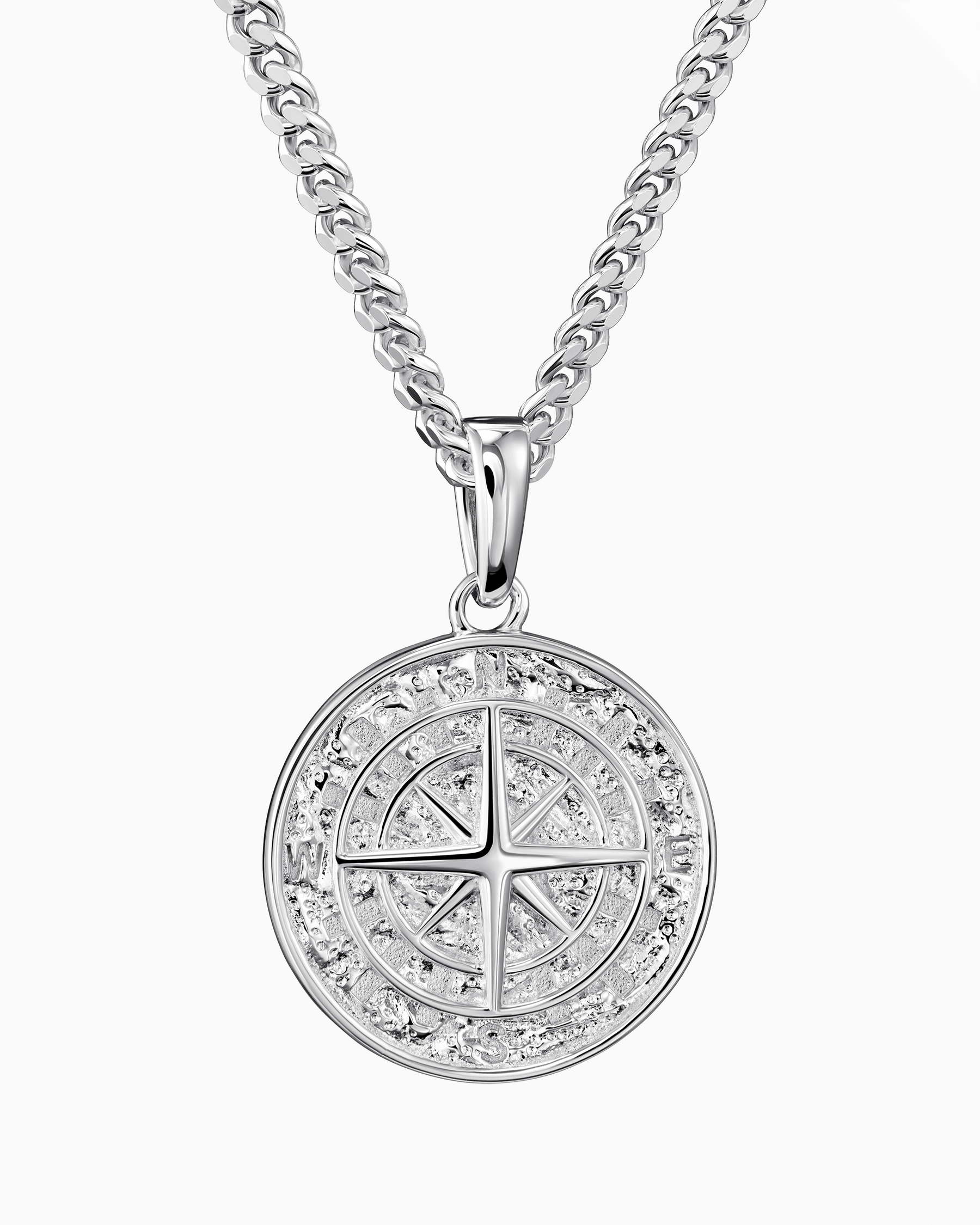 Compass necklace engraving plate