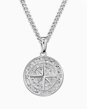 Compass necklace engraving plate