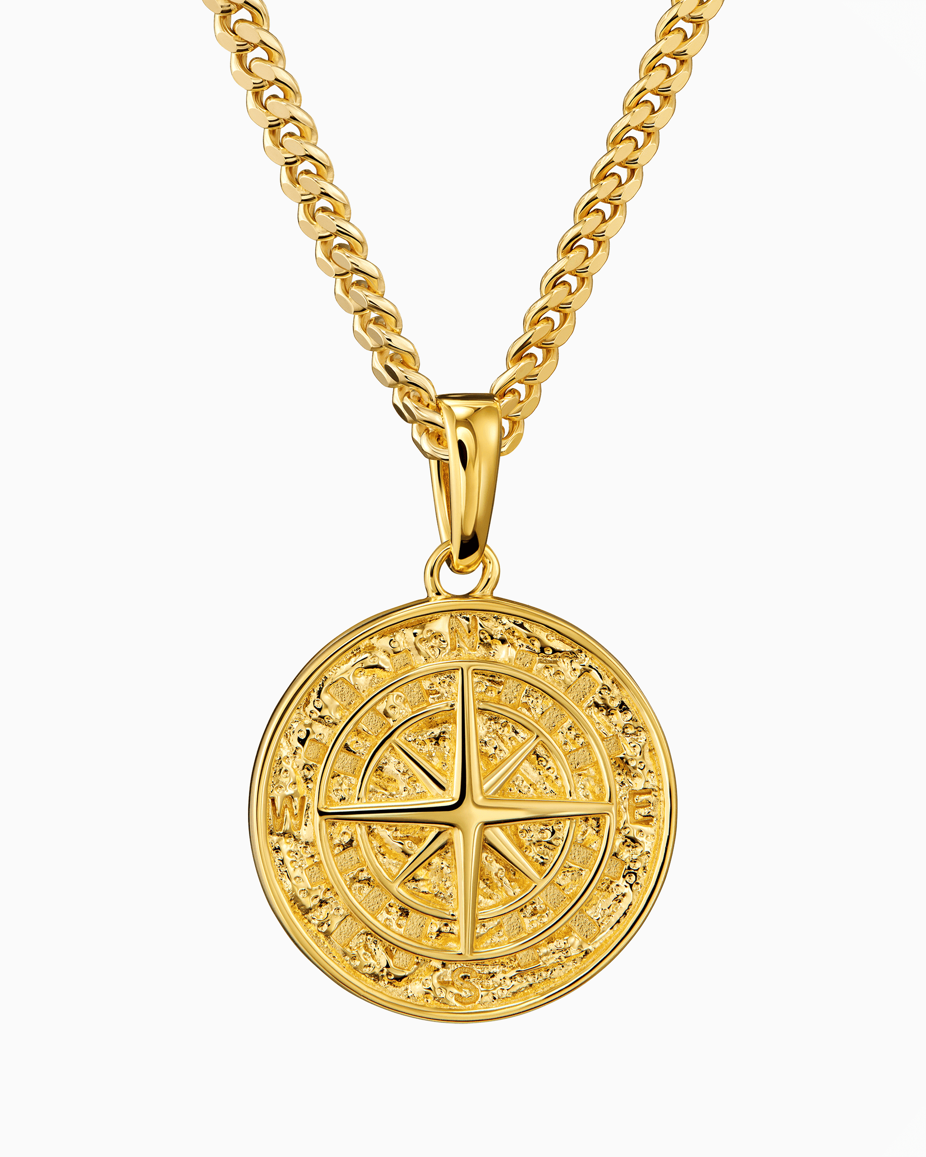Compass necklace engraving plate