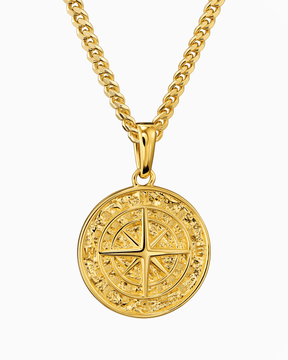 Compass necklace engraving plate