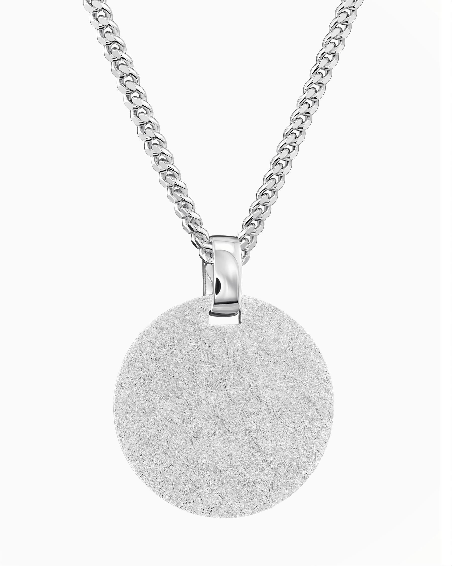 Engraving plates necklace pendant round ice matt